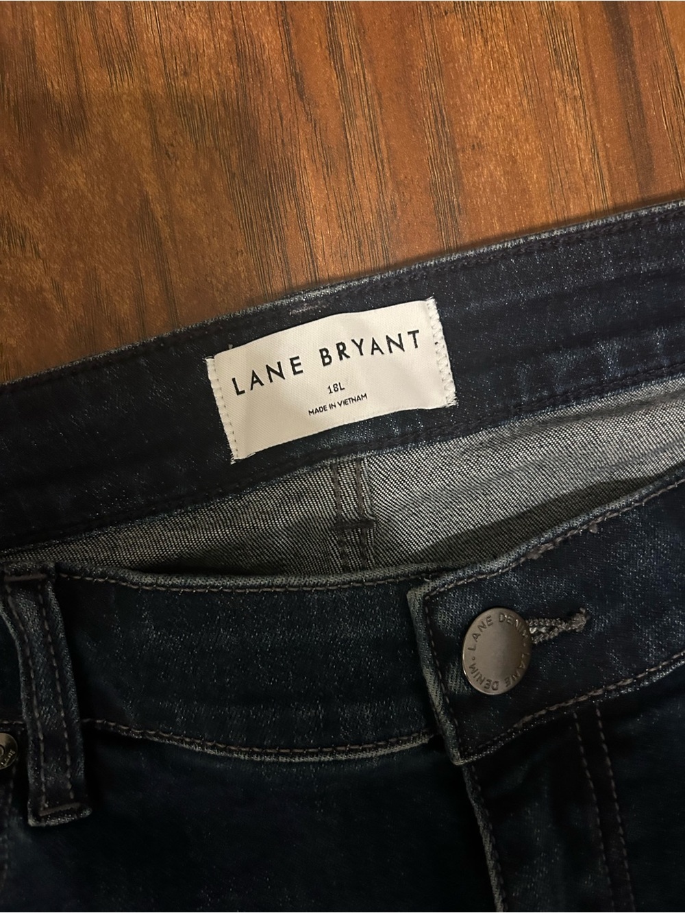 Lane Bryant Dark Blue Straight-Leg Jeans - Classic Denim Pair of Two Size 18L - Picture 9 of 9